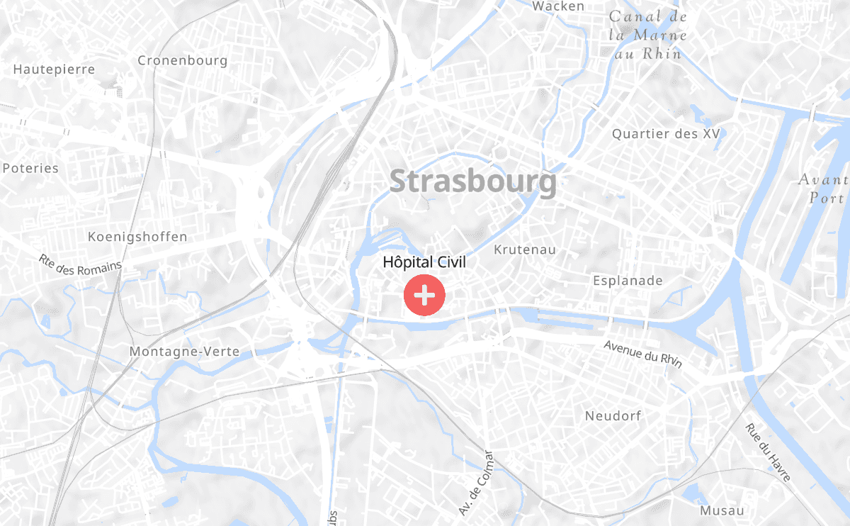 Carte de localisation de l'Hôpital Civil